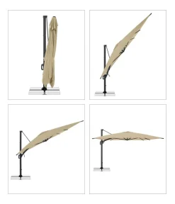 Doppler Pendelschirm Life Side, rund, ca. Ø310 cm Beige Hot