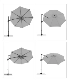 Doppler Sonnenschirme - Pendelschirm Life Side, rund, ca. Ø310 cm Hellgrau