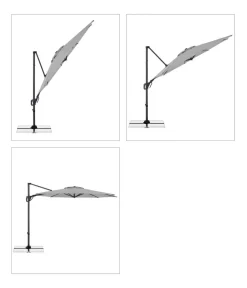 Doppler Sonnenschirme - Pendelschirm Life Side, rund, ca. Ø310 cm Hellgrau