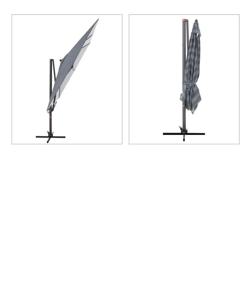 Doppler Sonnenschirme - Pendelschirm myZone AX, rechteckig, ca. B320/T240 cm Dunkelgrau