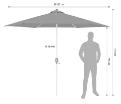 Doppler Sonnenschirme > Sonnenschirm ACT Auto-Tilt, quadratisch, ca. B240/T240 cm