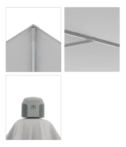 Doppler Sonnenschirm ACT Auto-Tilt, rund, ca. Ø305 cm Anthrazit Discount