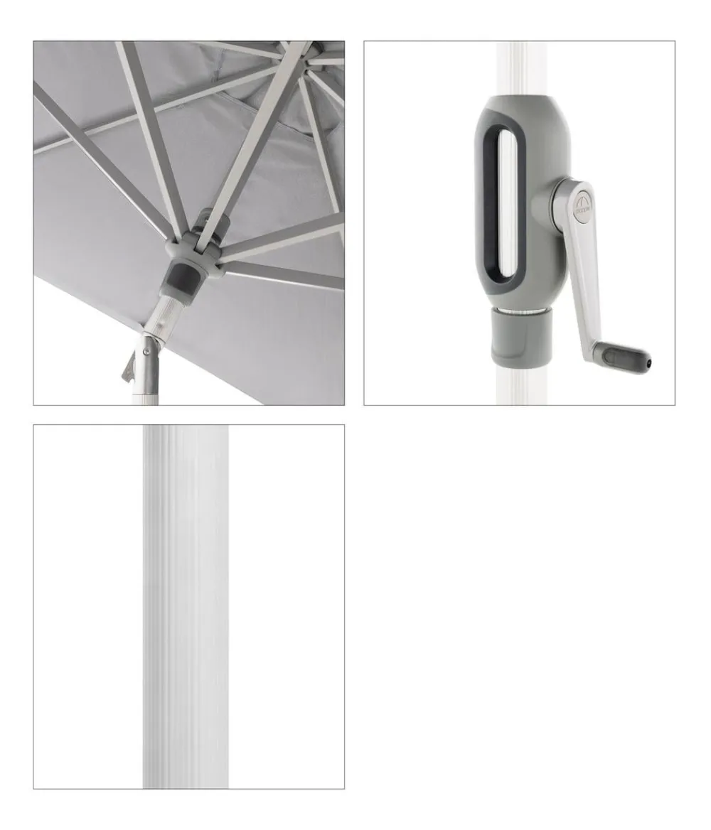 Doppler Sonnenschirme - Sonnenschirm ACT Auto-Tilt, quadratisch, ca. B240/T240 cm Anthrazit