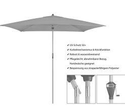 Doppler Sonnenschirme - Sonnenschirm Active Auto Tilt, rechteckig, ca. B300/T200 cm Hellgrün