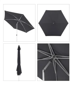Doppler Sonnenschirme - Sonnenschirm ACT NEO Push up, rund, ca. Ø310 cm Anthrazit