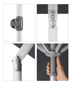 Doppler Sonnenschirme - Sonnenschirm ACT NEO Push up, rund, ca. Ø310 cm Anthrazit