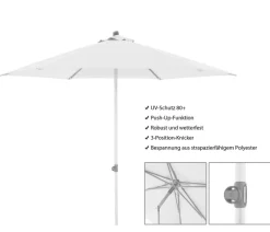 Doppler Sonnenschirme - Sonnenschirm ACT NEO Push Up, rund, ca. Ø270 cm Anthrazit