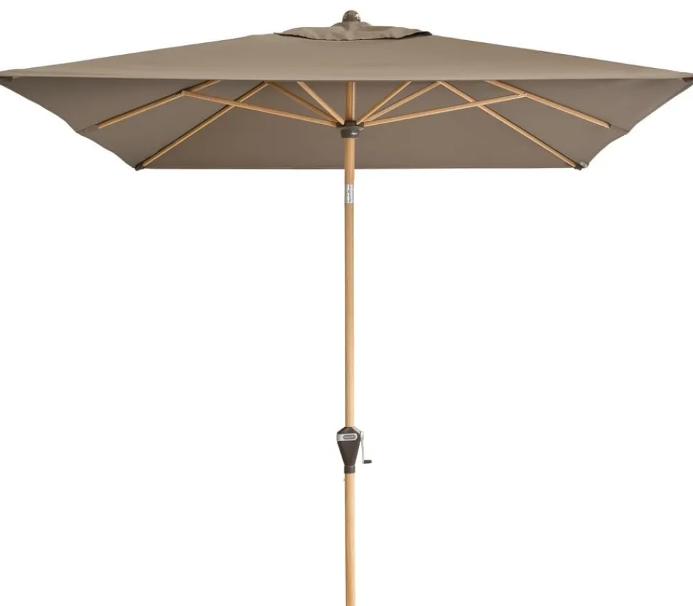 Doppler Sonnenschirme - Sonnenschirm Aluwood Ultra, rechteckig, ca. B300/T200 cm Taupe