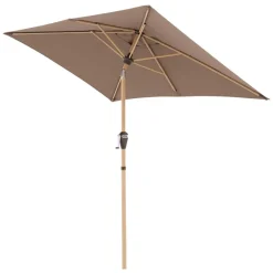 Doppler Sonnenschirme - Sonnenschirm Aluwood Ultra, rechteckig, ca. B210/T140 cm Taupe