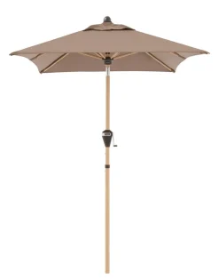 Doppler Sonnenschirme - Sonnenschirm Aluwood Ultra, rechteckig, ca. B210/T140 cm Taupe