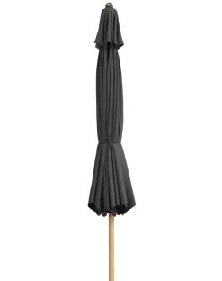 Doppler Sonnenschirme - Sonnenschirm Aluwood Ultra, rund, ca. Ø350 cm Dunkelgrau