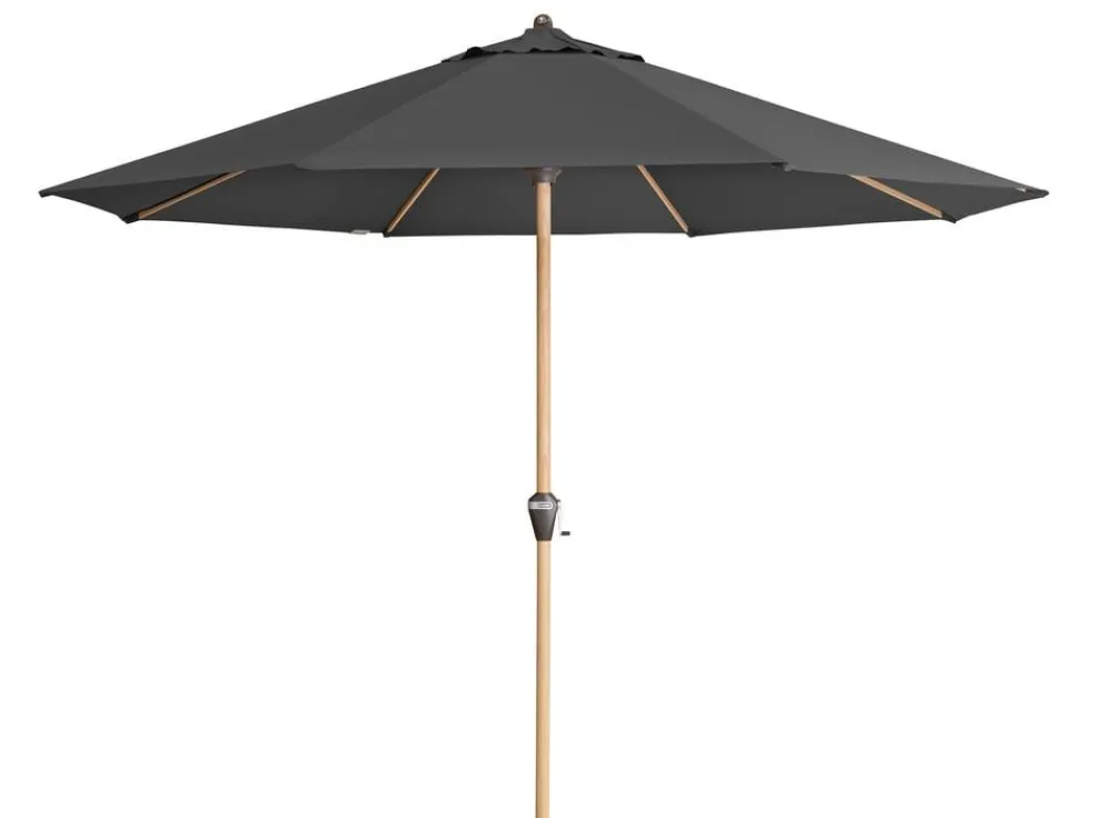 Doppler Sonnenschirme - Sonnenschirm Aluwood Ultra, rund, ca. Ø350 cm Dunkelgrau