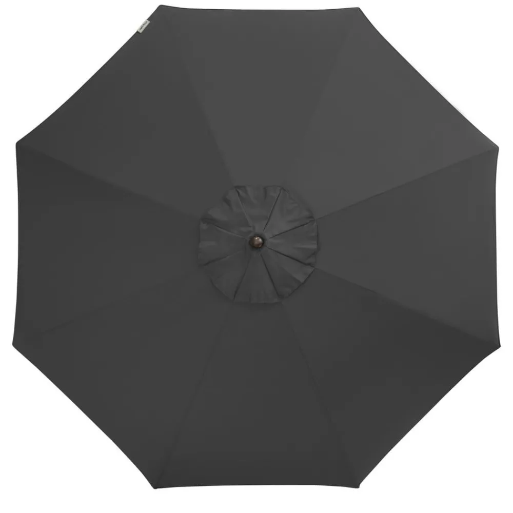 Doppler Sonnenschirme - Sonnenschirm Aluwood Ultra, rund, ca. Ø350 cm Dunkelgrau