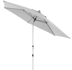 Doppler Sonnenschirm Expert Auto Tilt, rund, ca. Ø320 cm Hellgrau New