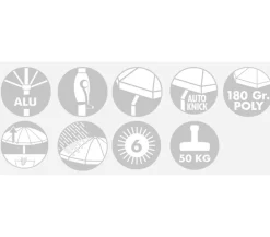 Doppler Sonnenschirme - Sonnenschirm Expert Auto Tilt, rund, ca. Ø280 cm Beige