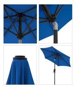 Doppler Sonnenschirm Life, rund, ca. Ø180 cm Blau Hot