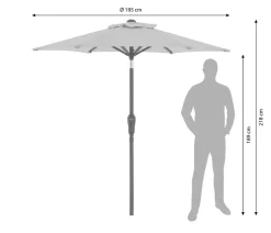 Doppler Sonnenschirm Life, rund, ca. Ø180 cm Blau Hot