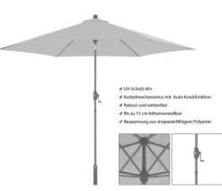 Doppler Sonnenschirm myZone Auto-Tilt, rund, ca. Ø305 cm Orange Online