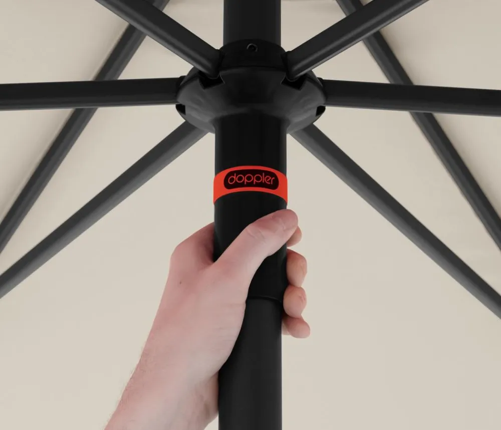 Doppler Sonnenschirme - Sonnenschirm myZone Push Up, rund, ca. Ø300 cm Natur