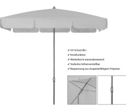 Doppler Sonnenschirme - Sonnenschirm Sunline Neo, rechteckig, ca. B185/T120 cm Taupe