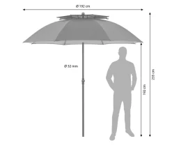 Doppler Sonnenschirm Windprofi Neo, rund, ca. Ø200 cm Rot Discount