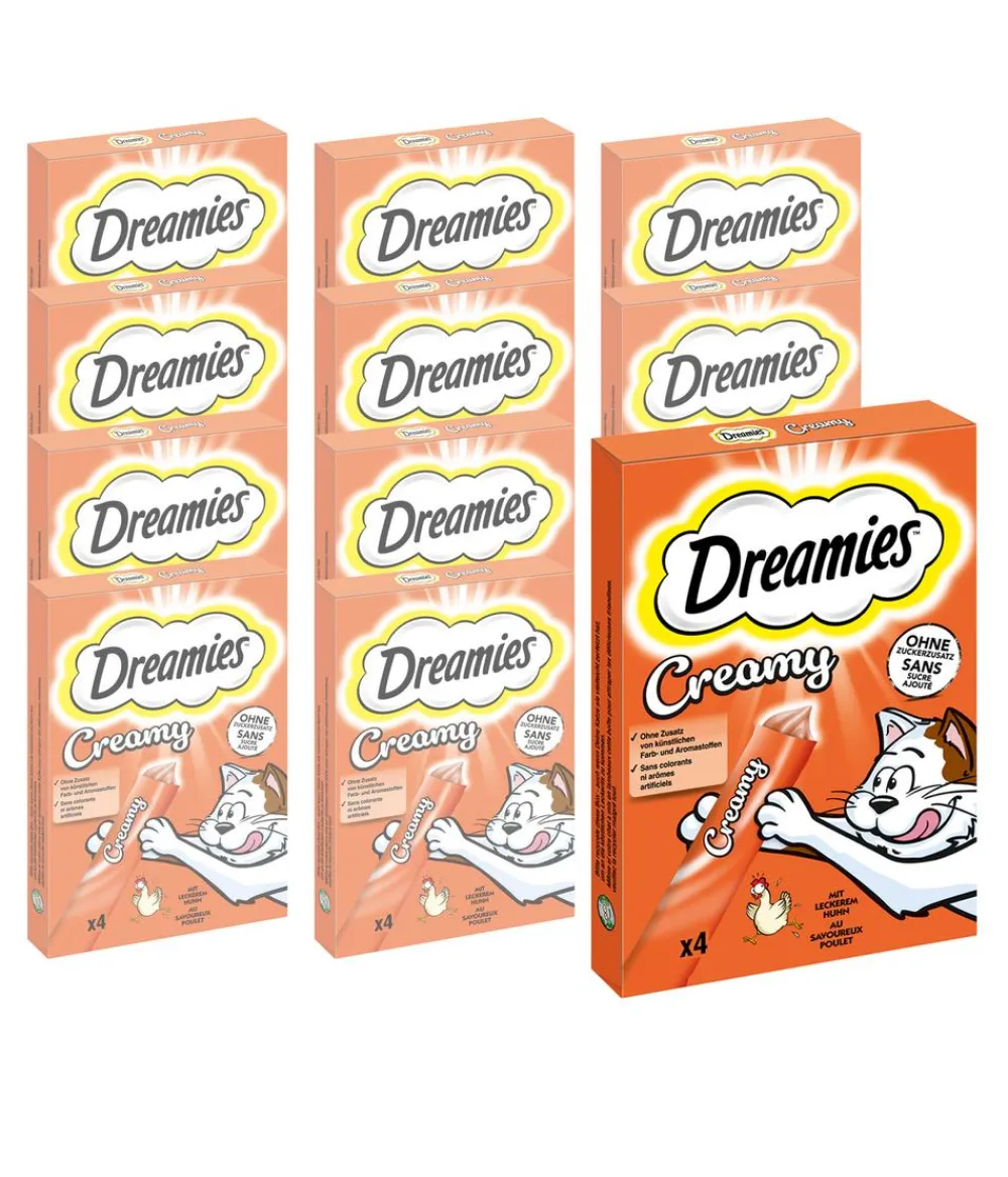 Dreamies™ Katzenleckerlies & Getränke > Katzensnack Creamy, 11 x 4x10 g
