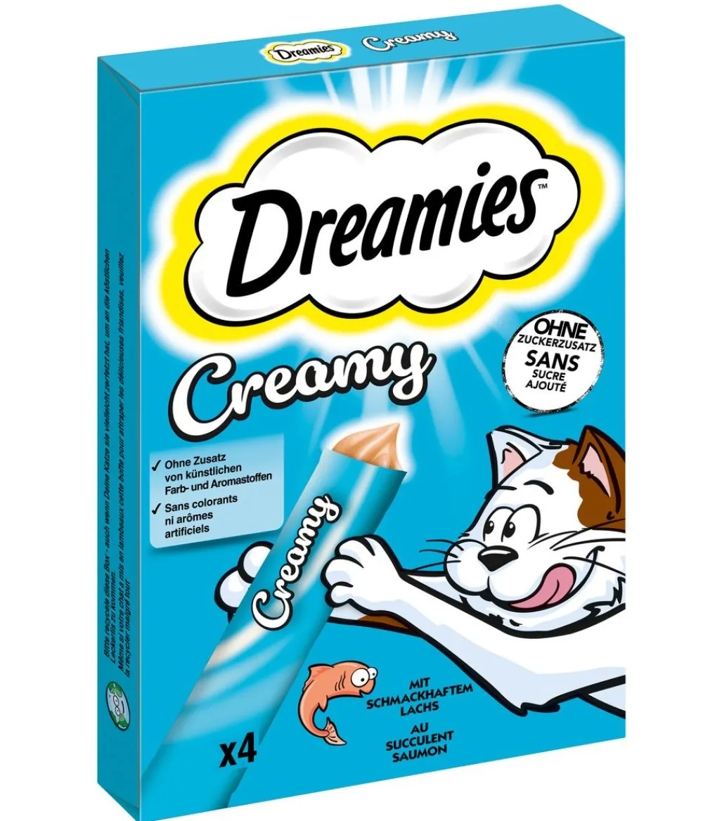 Dreamies™ Katzenleckerlies & Getränke - Katzensnack Creamy, 11 x 4x10 g