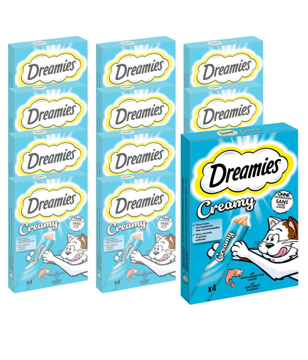 Dreamies™ Katzenleckerlies & Getränke - Katzensnack Creamy, 11 x 4x10 g