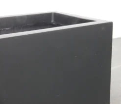 eastwest Fiberglas-Blumenkasten Supremo, rechteckig Schwarz Best