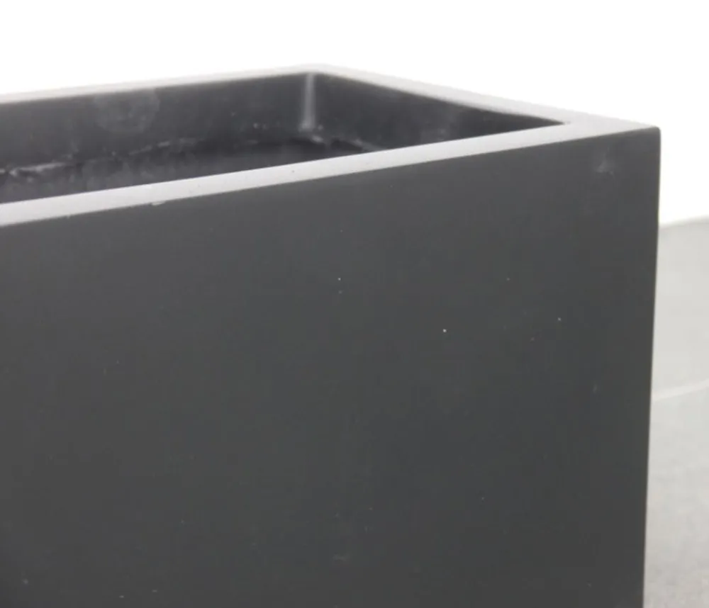 eastwest Fiberglas-Blumenkasten Supremo, rechteckig Schwarz Best