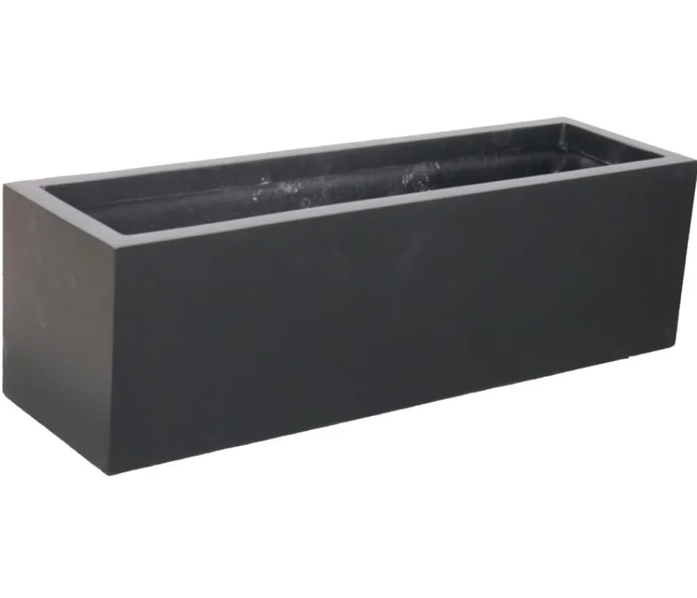 eastwest Pflanzkübel & Blumenkästen|Blumentöpfe & Übertöpfe - Fiberglas-Blumenkasten Supremo, rechteckig Schwarz