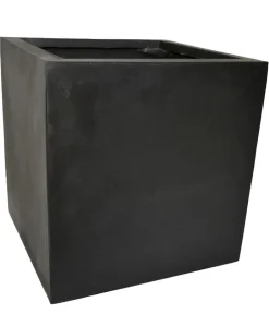 eastwest Fiberglas-Pflanzkübel, quadratisch Schwarz