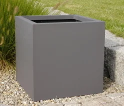 eastwest Pflanzkübel & Blumenkästen|Blumentöpfe & Übertöpfe - Fiberglas-Pflanzkübel Supremo, quadratisch Anthrazit