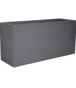 eastwest Pflanzkübel & Blumenkästen|Blumentöpfe & Übertöpfe - Fiberglas-Pflanztrog Supremo, rechteckig Anthrazit