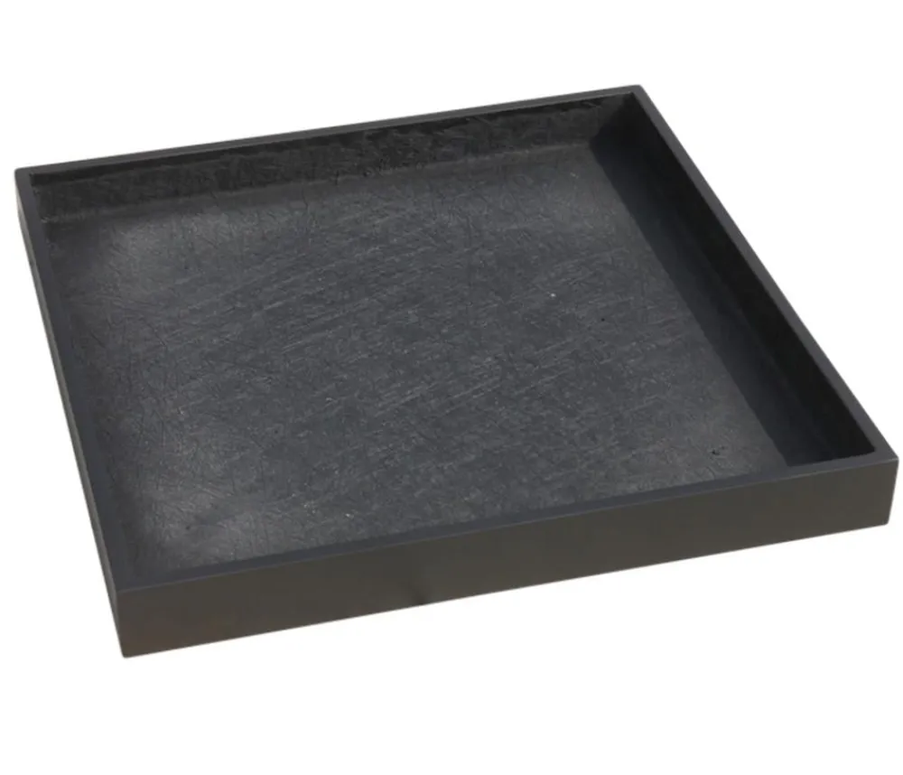 eastwest Blumentopf Untersetzer - Fiberglas-Untersetzer Bassin, quadratisch Schwarz