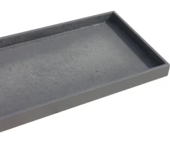 eastwest Blumentopf Untersetzer|Mehr Blumentopfzubehör - Fiberglas-Untersetzer Bassin, rechteckig Anthrazit
