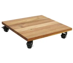 eastwest Mehrzweck-Rollbrett mit Kunststoffrollen, Akazienholz, ca. B40/H7/T40 cm Braun Online