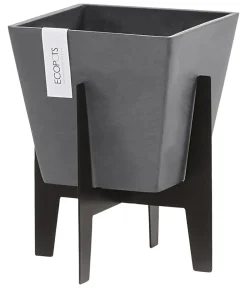 Ecopots Mehr Blumentopfzubehör - Edelstahl-Standfuß, Schwarz