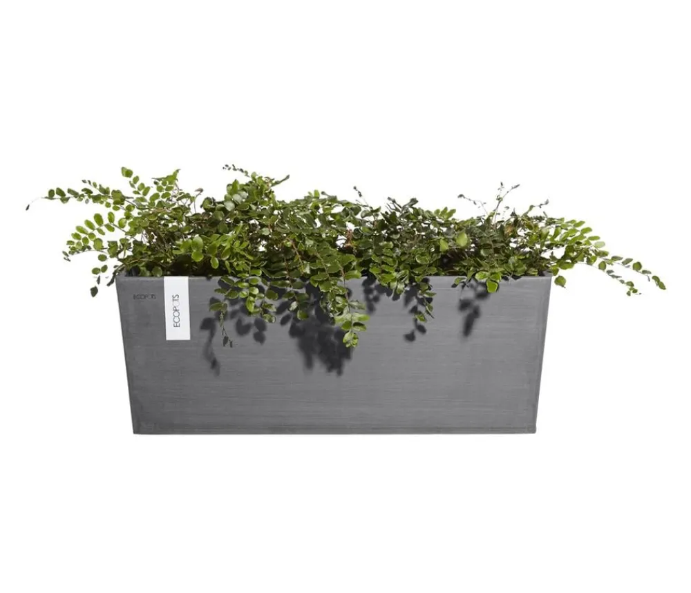 Ecopots Pflanzkübel & Blumenkästen|Blumentöpfe & Übertöpfe - Kunststoff-Kasten Bruges hängend, rechteckig, , ca. B55/H21/T20 cm Grau