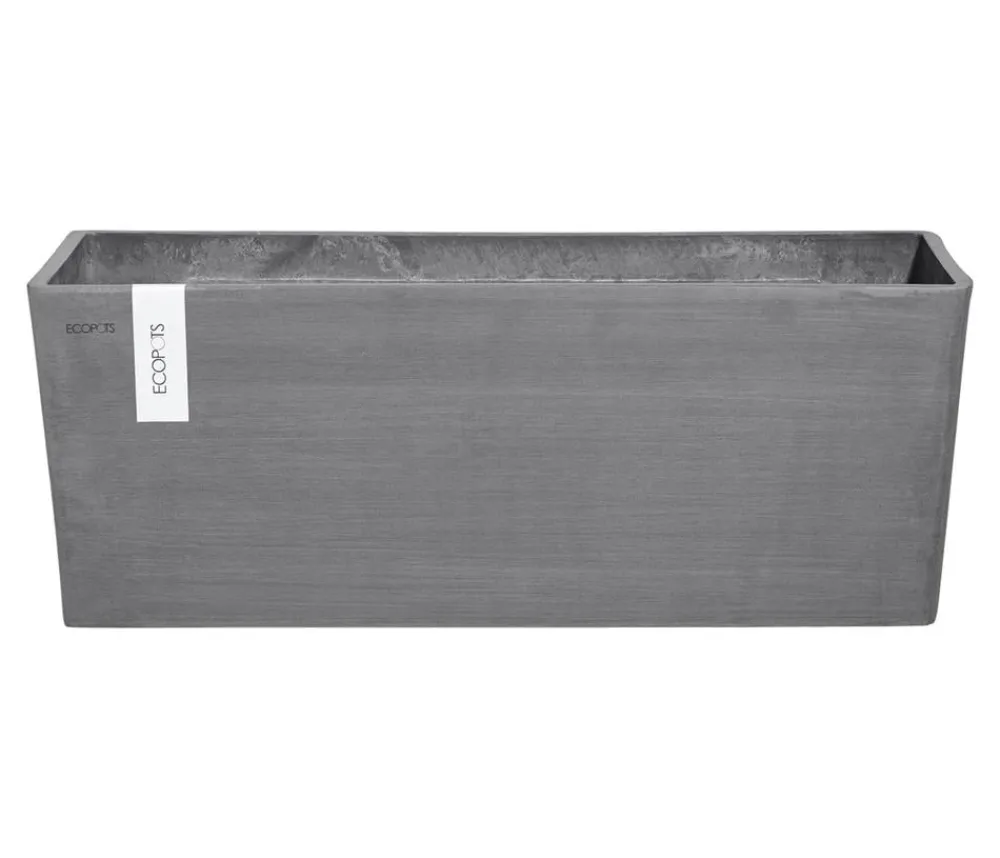 Ecopots Pflanzkübel & Blumenkästen|Blumentöpfe & Übertöpfe - Kunststoff-Kasten Bruges hängend, rechteckig, , ca. B55/H21/T20 cm Grau
