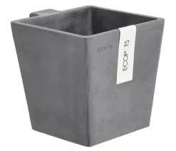 Ecopots Pflanzkübel & Blumenkästen - Kunststoff-Kasten Manhattan Wall mit Wassersystem, rechteckig Grau