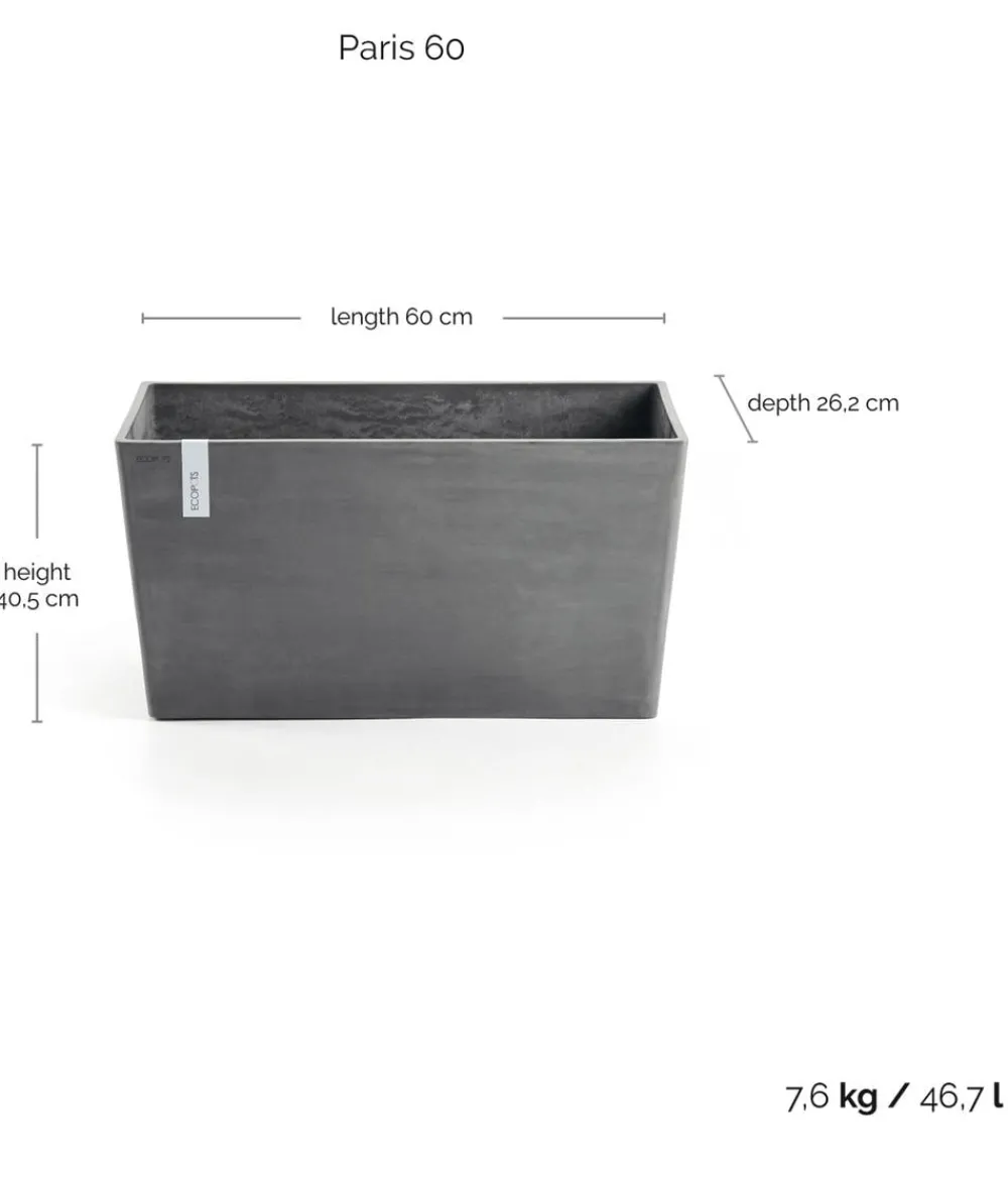 Ecopots Pflanzkübel & Blumenkästen > Kunststoff-Kasten Paris, rechteckig
