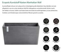 Ecopots Pflanzkübel & Blumenkästen > Kunststoff-Kasten Paris, rechteckig