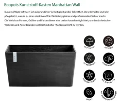 Ecopots Pflanzkübel & Blumenkästen > Kunststoff-Kasten Paris, rechteckig
