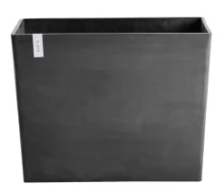 Ecopots Pflanzkübel & Blumenkästen - Kunststoff-Kasten Paris mit Rollen, rechteckig Dunkelgrau
