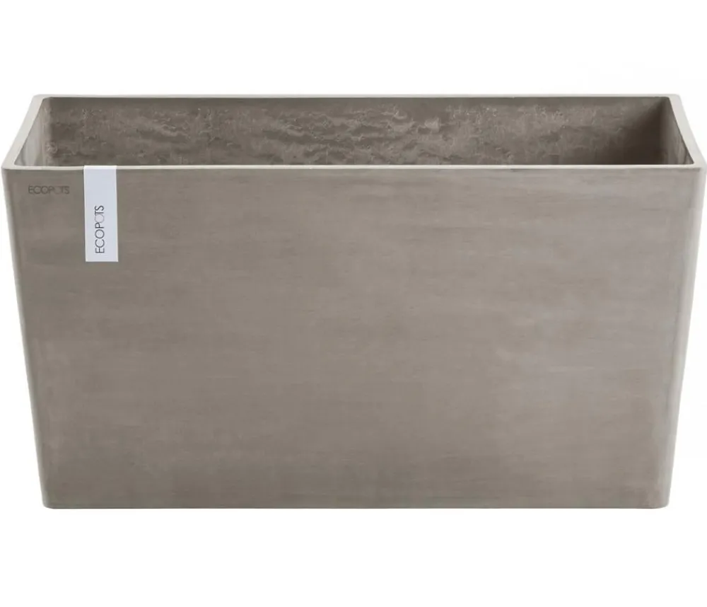 Ecopots Pflanzkübel & Blumenkästen - Kunststoff-Kasten Paris, rechteckig Taupe