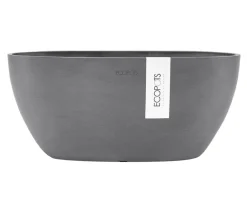 Ecopots Kunststoff-Schale Sofia mit Wassersystem, oval Grau Sale