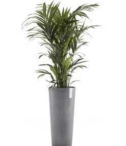 Ecopots Blumentöpfe & Übertöpfe - Kunststoff-Topf Amsterdam hoch, rund Grau