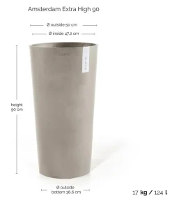 Ecopots Blumentöpfe & Übertöpfe > Kunststoff-Topf Amsterdam hoch, rund