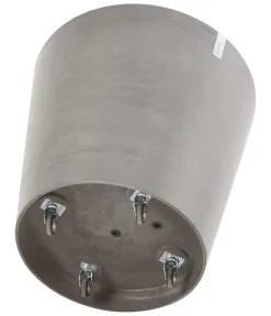 Ecopots Kunststoff-Topf Amsterdam mit Rollen, rund Taupe